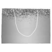 Fancy script roze glitter Happy 16th Birthday Groot Cadeauzakje (Achterkant)