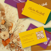 Fancy Script True Autumn Minimalistische moderne Q Visitekaartje