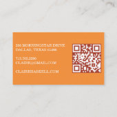 Fancy Script True Autumn Minimalistische moderne Q Visitekaartje (Achterkant)