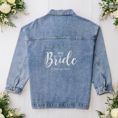 Fancy Script Typografie | Persoonlijke Bruid  Denim Jacket