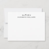 Fancy Script Van de desk van Name Typography Notitiekaartje (Voorkant)
