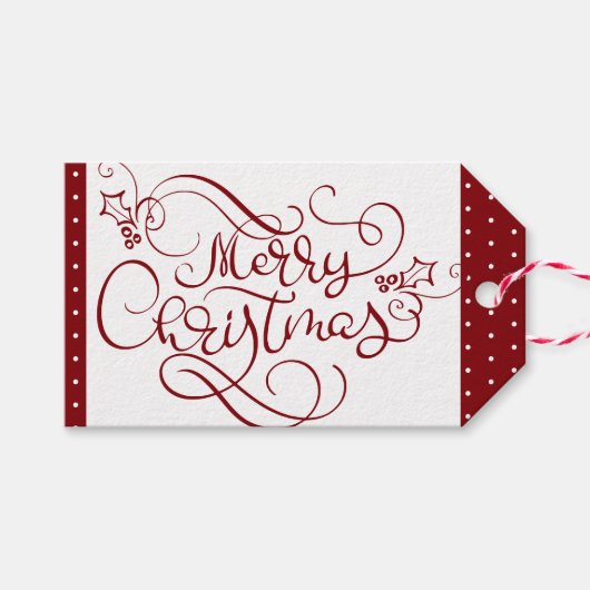 Fancy script voor fijne kerst cadeaulabel (Voorkant (Horizontaal))