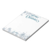 Fancy script voor fijne kerst, sneeuwnaam notitieblok (Gedraaid)