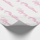 Fancy script voor witte en roze kerst cadeaupapier (Hoek)