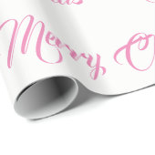 Fancy script voor witte en roze kerst cadeaupapier (Rol Hoek)