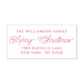 Fancy script | Vrolijk kerstfeest | Retouradres Zelfinktende Stempel (Design)