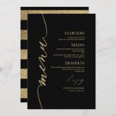 Fancy Script Wedding Menu Card voor Bord Kaart (Voorkant / Achterkant)