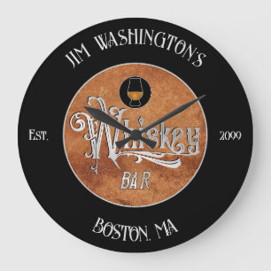 Fancy Script Whiskey Bar Grote Klok