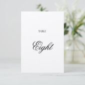 Fancy Script Zwarte Calligrafie Kraft Tafelnummer (Staand voorkant)