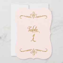 Fancy scriptletters Tabel nummer 1 Recepties Kaart
