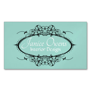 Fancy Scrollwork Magnet Magnetisch Visitekaartje