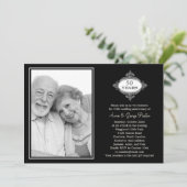 Fancy Seal Anniversaire Photo Invitation (Debout devant)