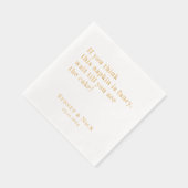 Fancy | Serviettes de mariage personnalisées dorée (Droite)