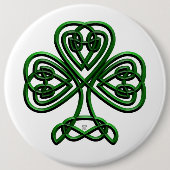 Fancy Shamrock Ronde Button 6,0 Cm (Voorkant)