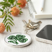 Fancy Shamrock Sleutelhanger (Zijkant)