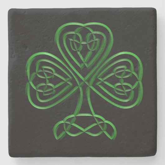 Fancy Shamrock Stenen Onderzetter (Voorkant)