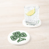Fancy Shamrock Zandsteen Onderzetter (Zijkant)