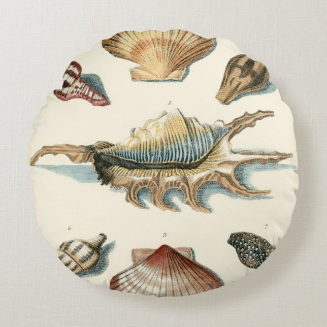 Fancy Shell Beach Rond Kussen (Voorkant)
