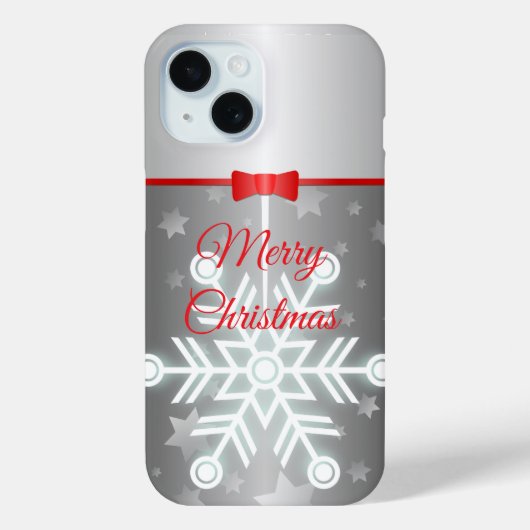 Fancy Silver & Bow iPhone / iPad hoesje (Achterkant)