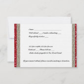 Fancy Silver- en Red Event RSVP Kaartje (Voorkant)