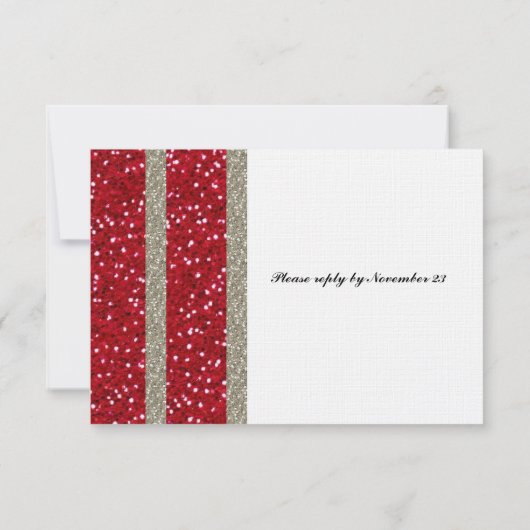 Fancy Silver et Red Event RSVP (Dos)