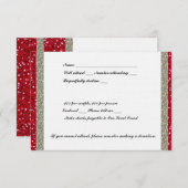 Fancy Silver et Red Event RSVP (Devant / Derrière)