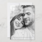 Fancy Simple Chic Initials  Modern Photo Couple  Save The Date (Achterkant)