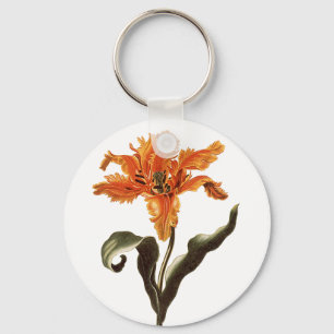  Fancy Sinaasappel Lily in Bloom, tuinbloemen Sleutelhanger