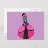 Fancy Skull Lady Briefkaart (Voorkant / Achterkant)