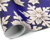 Fancy sneeuwvlokken cadeaupapier (Rol Hoek)