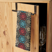 Fancy Snowflakes Microfiber Kitchen Towel