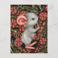 Fancy Souris Art Motif Illustration Carte postale
