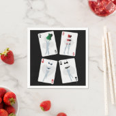 Fancy speelkaarten Papieren servetten (Insitu)