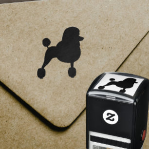 Fancy standaard poedelsilhouet zelfinktende stempel