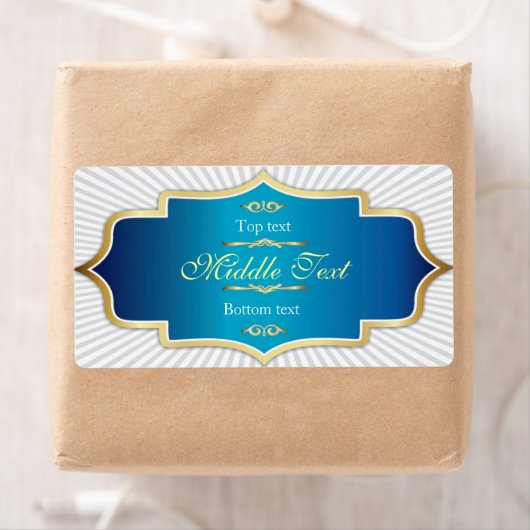 Fancy stijl Jam Jelly Label Blue (Insitu)