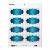 Fancy stijl Jam Jelly Label Blue (Full Sheet)