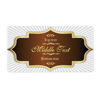 Fancy stijl Jam Jelly Label Bruin