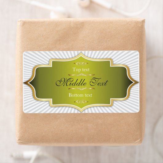 Fancy stijl Jam Jelly Label Green (Insitu)