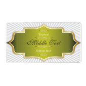 Fancy stijl Jam Jelly Label Green (Voorkant)