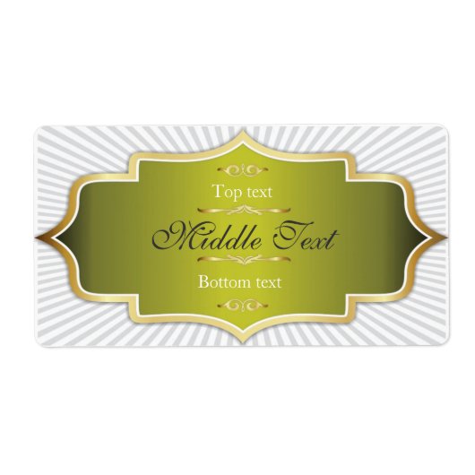 Fancy stijl Jam Jelly Label Green (Voorkant)