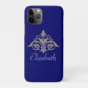 Fancy stijlvol en elegant Damask Monogram iPhone 11 Pro Hoesje