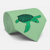 Fancy stropdas van de schildpad van de groene zee (Opgerold)