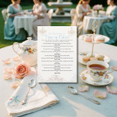 Fancy Tea Etiquette Game Card Kaart