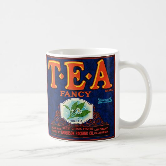 Fancy Tea Label Mug (Droite)