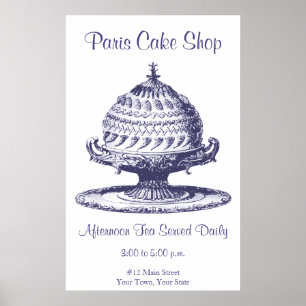 Fancy Tea Room Sign., Keukendecor Poster