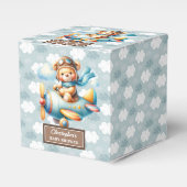 Fancy teddybeer piloot Baby shower gunstbox Bedankdoosjes (Voorkant Zijde)