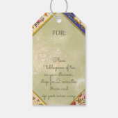 Fancy theekoppen gepersonaliseerde theemix cadeaulabel (Achterkant)