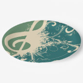 Fancy Treble Clef Papieren Bordje (Gekanteld)