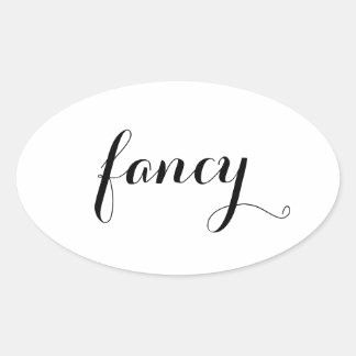 Fancy typografie ovale sticker