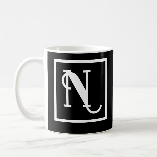Fancy typografische letter N Koffiemok (Links)